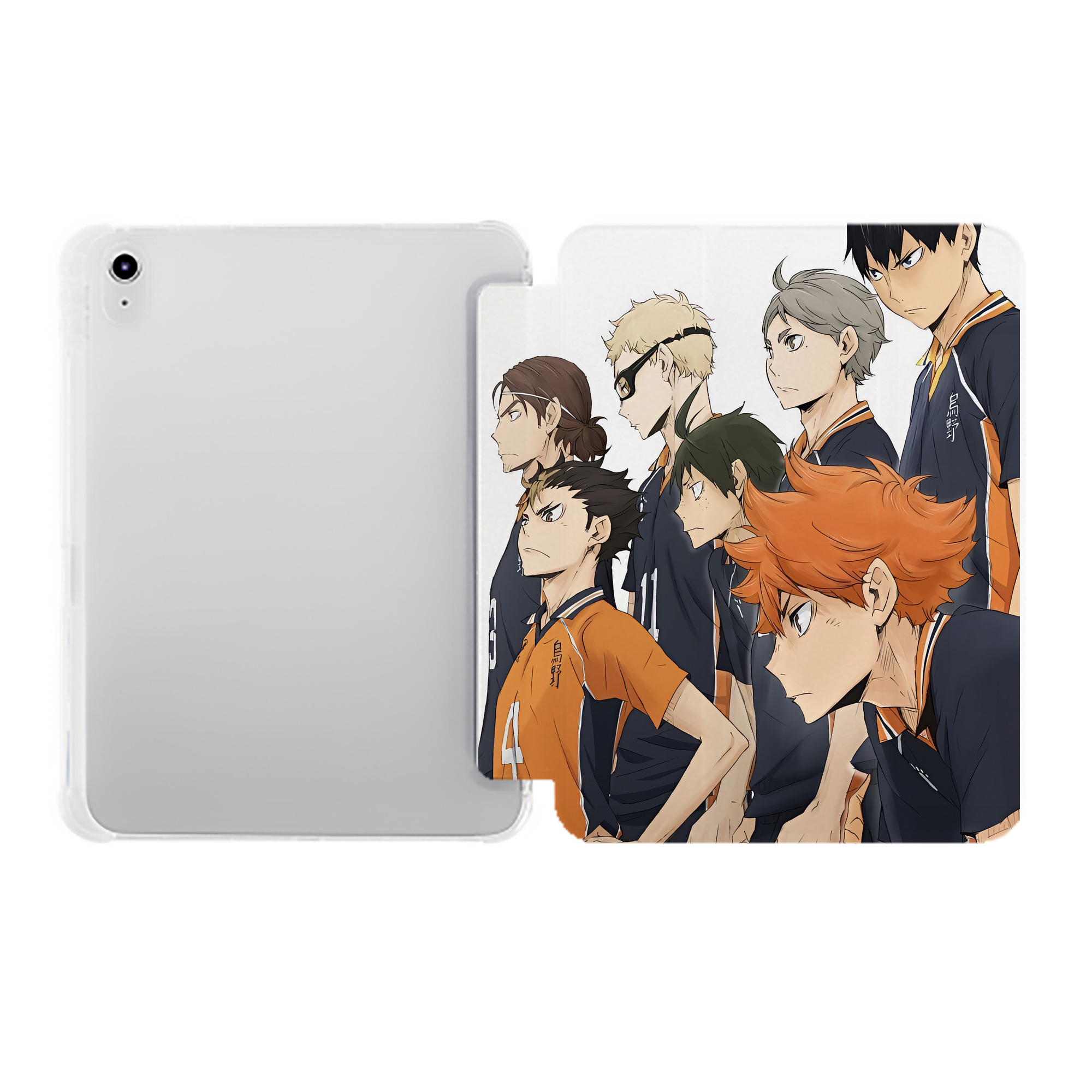 （画像用） ハイキュー!! Haikyu!! IPad ケース ペン収納付き 三つ折りスタンド PUレザー×シリコン 対応機種9.5/10.5/10.9インチ